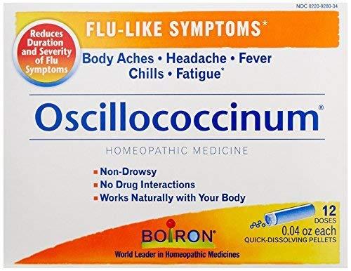 Boiron Oscillococcinum, for Flu-Like Symptoms, 12 Count Box of 0.04 Ounce Doses