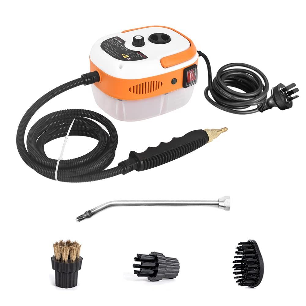 ZWEBY 2500W Portable Handheld Steam Cleaner High Temperature Pressurized Steam Cleaning Machine with Brush Heads for Kitchen Furniture Bathroom Car
