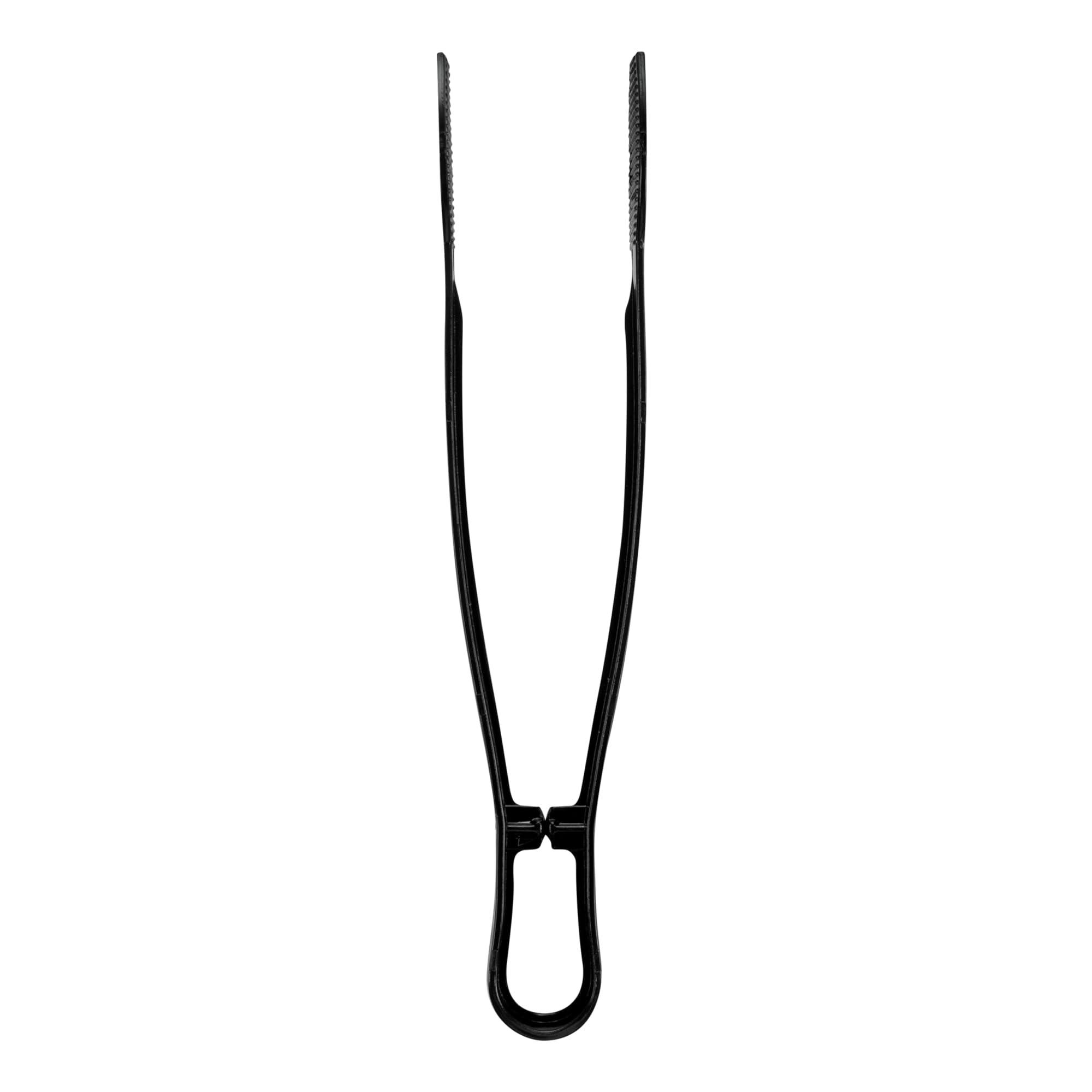 Restaurantware-Cater Tek 9 Inch Serving Tongs, 10 Disposable Tongs For Catering - With Ridged Tips, Heavy-Duty, Black Plastic Food Tongs, Long Handle, For Weddings, Buffets, Catering Events - Image 14