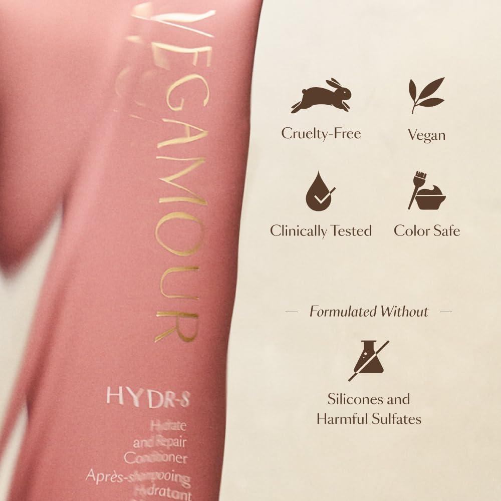 VEGAMOUR HYDR-8 Hydrate and Repair Conditioner - Hydrating Conditioner with Marula Oil, Moringa Oil, Ceramides & Biotin, Natural Conditioner for Dry Hair - Image 7