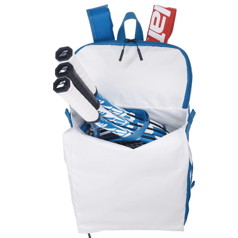 Babolat EVO 3 + 3 Tennis Backpack (White/Blue/Red) - Image 5