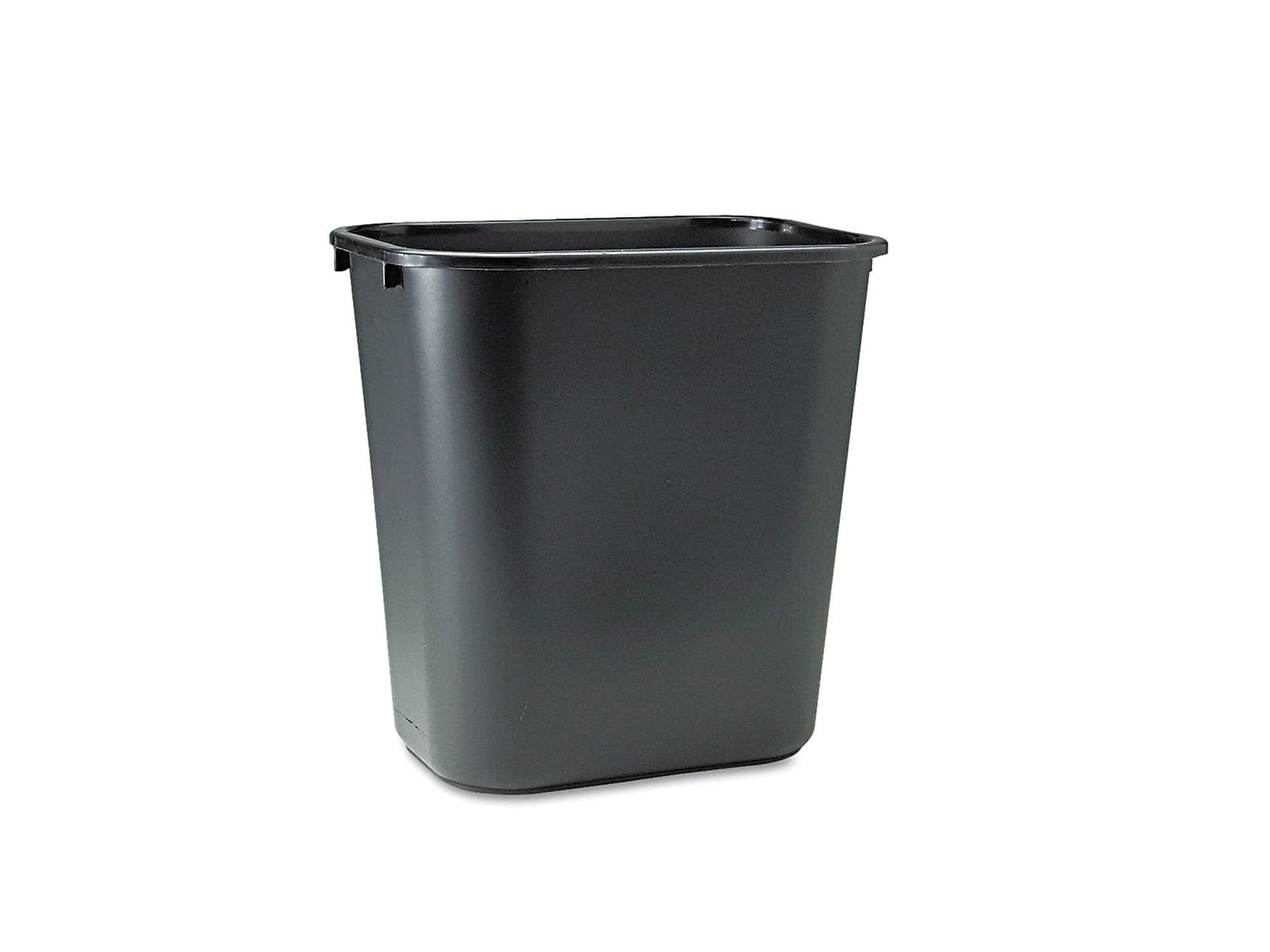 Rubbermaid Commercial Products Resin Wastebasket/Trash Can, 7-Gallon/28-Quart, Black, Plastic, for Bedroom/Bathroom/Office, Fits Under Desk/Sink/Cabinet - Image 3