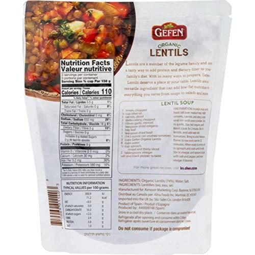 Gefen Organic Ready to Eat Lentils 16.9oz (6 Pack) - Image 4