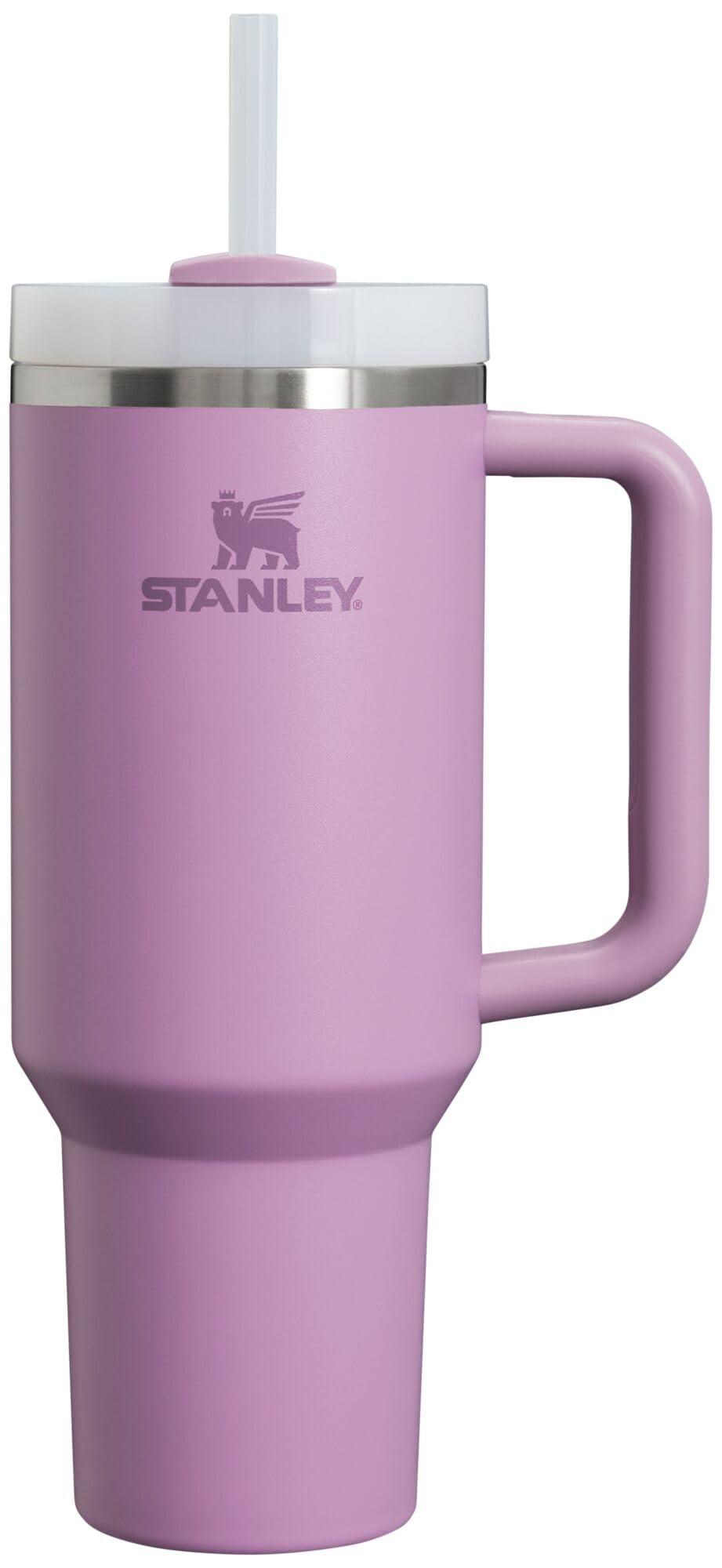 Stanley Quencher H2.0 Tumbler with Handle and Straw 40 oz | Flowstate 3-Position Lid | Cup Holder Compatible for Travel | Insulated Stainless Steel Cup | BPA-Free | Lilac