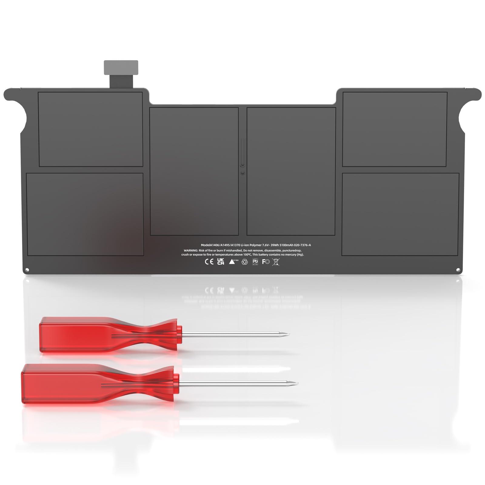 YXKC A1465 Battery Replacement for MacBook Air 11 inch A1406 Battery A1370 A1495 Battery-[Early 2014 2015 Mid 2011 2012 2013 Version]-39Wh/7.6V/5100mAh