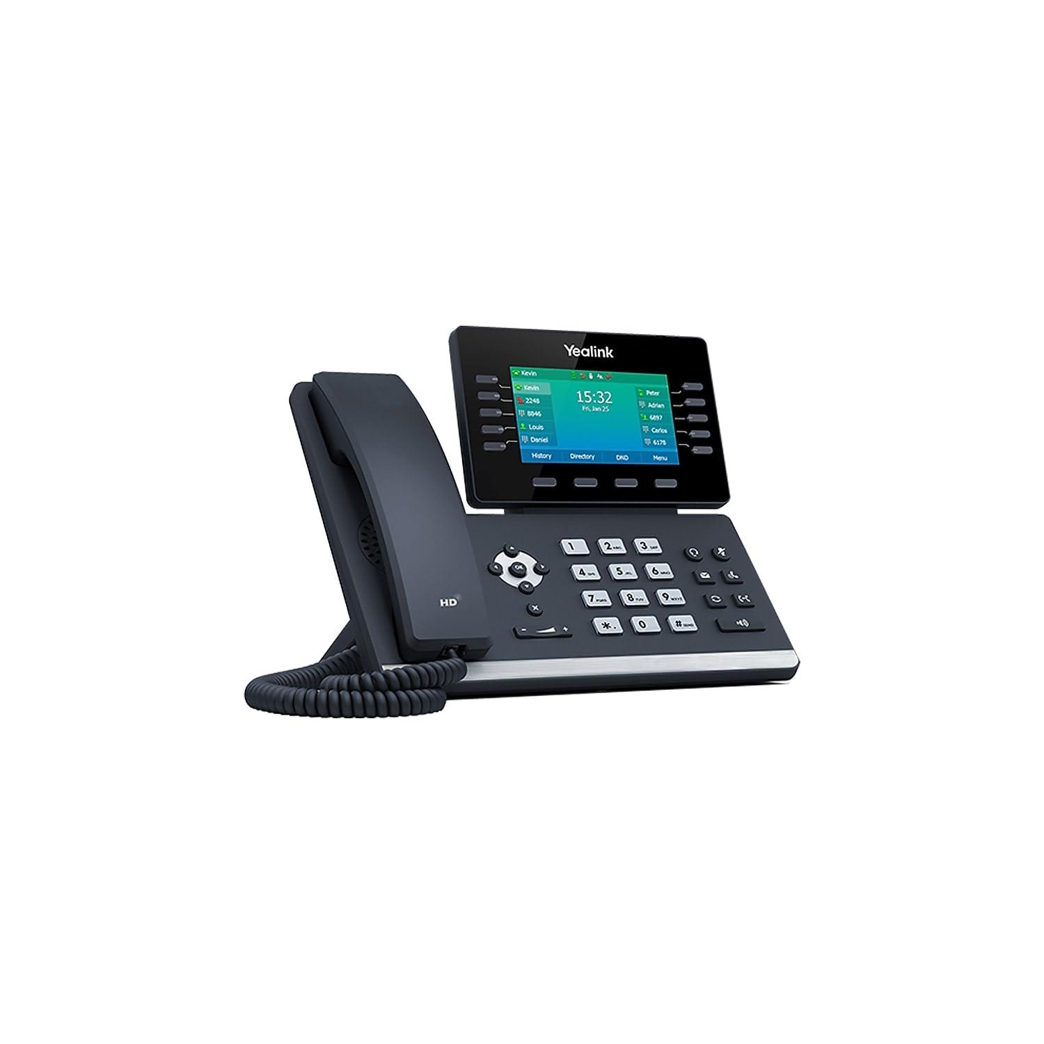 Yealink T54W IP Phone, 16 VoIP Accounts. 4.3-Inch Color Display. 802.11ac Wi-Fi, 802.3af PoE, Power Adapter Not Included (SIP-T54W) - Image 3