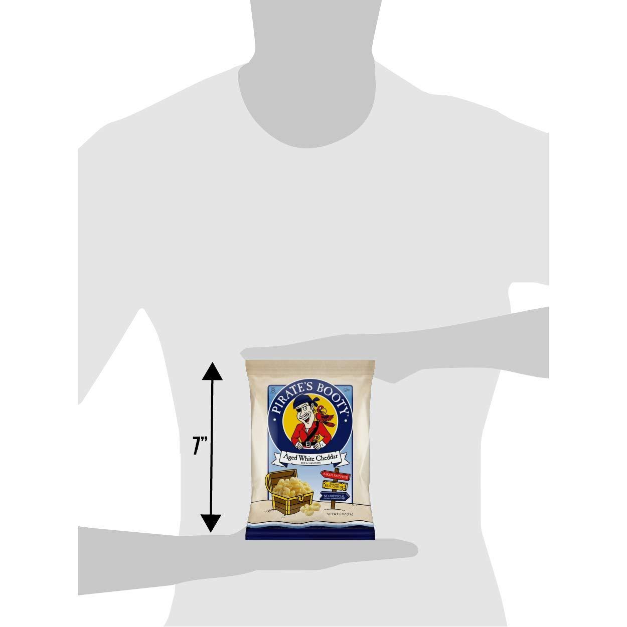 Pirate's Booty Aged White Cheddar Cheese Puffs, Gluten-Free, Kids Snacks, 0.5oz (24ct) - Image 6