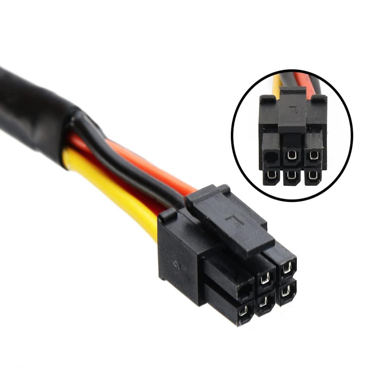 ALINNA SATA 15 Pin x2 to Mini 6 Pin ATX Cord Compatible with Dell Inspiron 3653 3650 HDD SATA Power Cable 12inch/30cm - Image 3