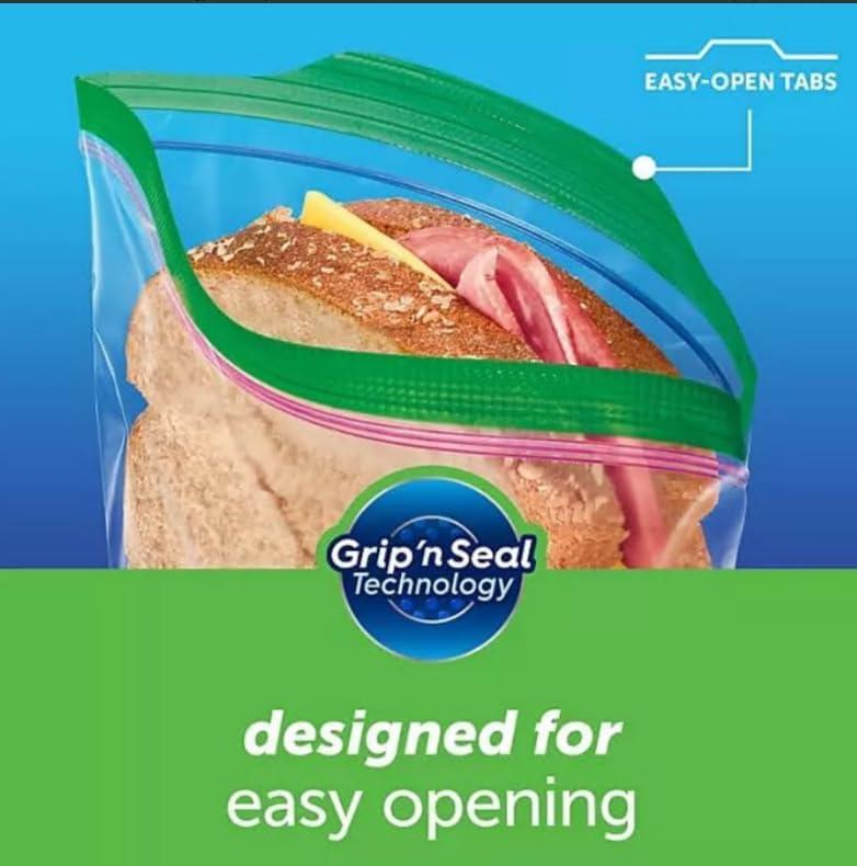 Generic EasyOpen Tab Zip-Loc Sandwich-Bags (580 ct., Clear, 6.5" x 5.875", Disposable, LDPE, Zipper Closure) - Image 2