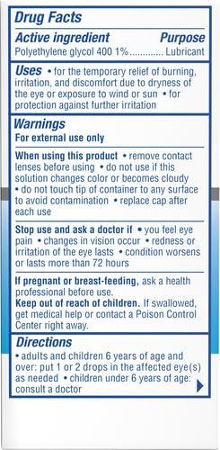 Visine Dry Eye Relief All Day Comfort Lubricant Eye Drops for Up to 10 Hours of Comfort, Dry Eye Drops with Polyethylene Glycol, 0.5 fl. oz - Image 3