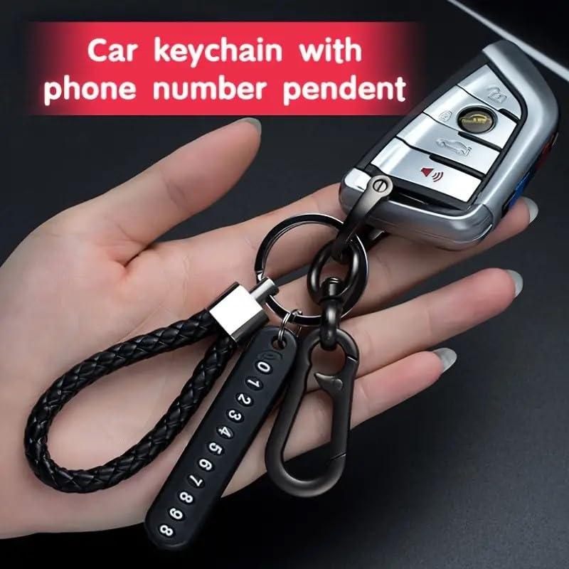 Nyza Keychain Anti-Lost for Keys With Phone Number Tag Metal Keychain Double Pendant Keyring for Car, Bike, Office Home, Multicolor - Image 9