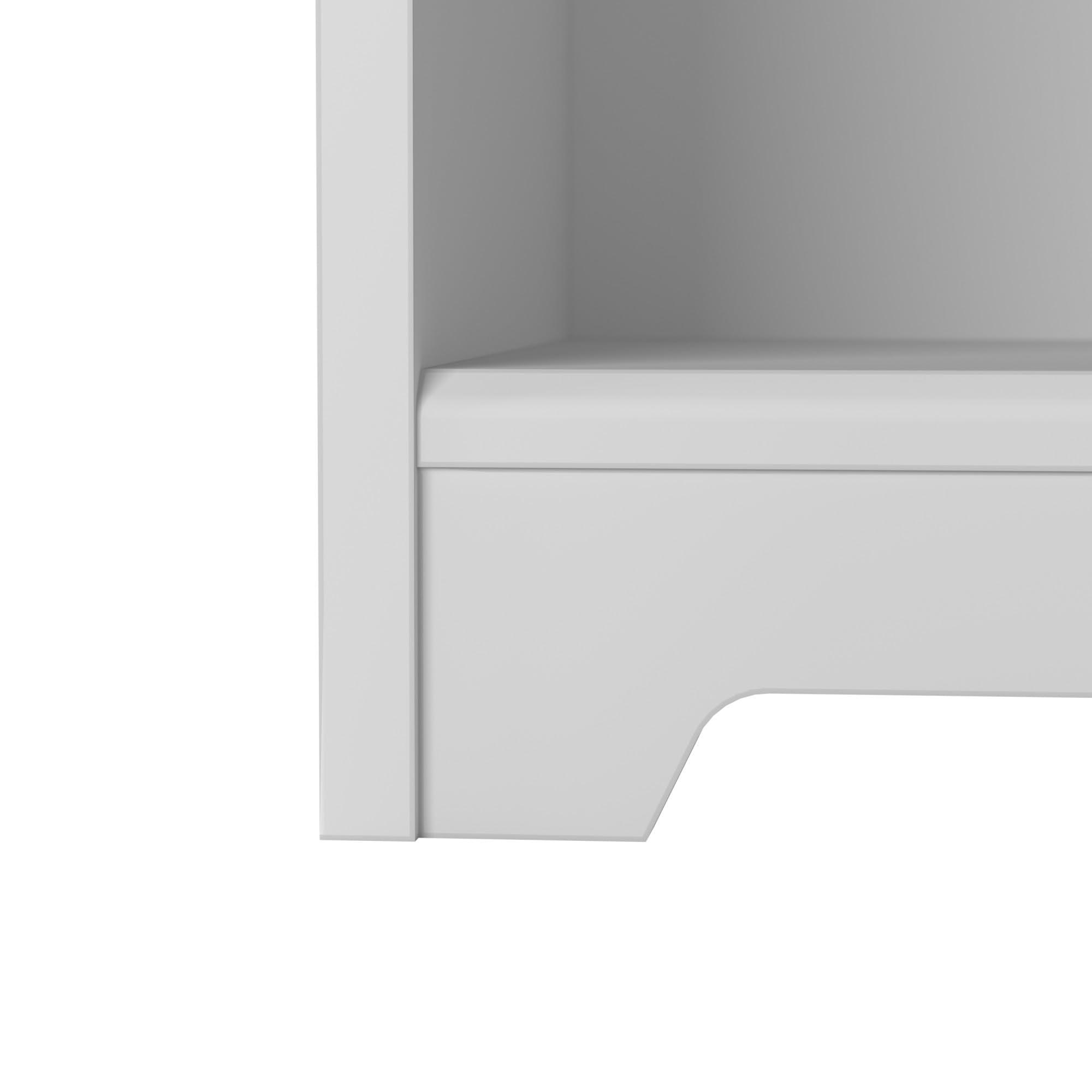 Bush Furniture Tall 5 Shelf Bookcase, Large Open Bookshelf, Sturdy Display Cabinet for Living Room or Home Office, Cabot Collection, White - Image 4