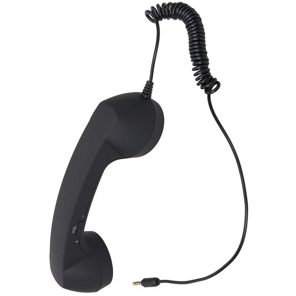 Retro Phone Handset,3.5mm Retro Vintage Telephone Handset Cell Phone Receiver Mic Microphone Speaker for Mobile Phones,Handset Receivers Headphones for Mobile Phones,Computers - Image 4