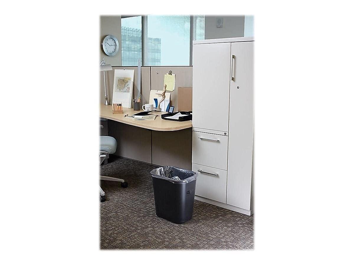 Rubbermaid Commercial Products Resin Wastebasket/Trash Can, 7-Gallon/28-Quart, Black, Plastic, for Bedroom/Bathroom/Office, Fits Under Desk/Sink/Cabinet - Image 4
