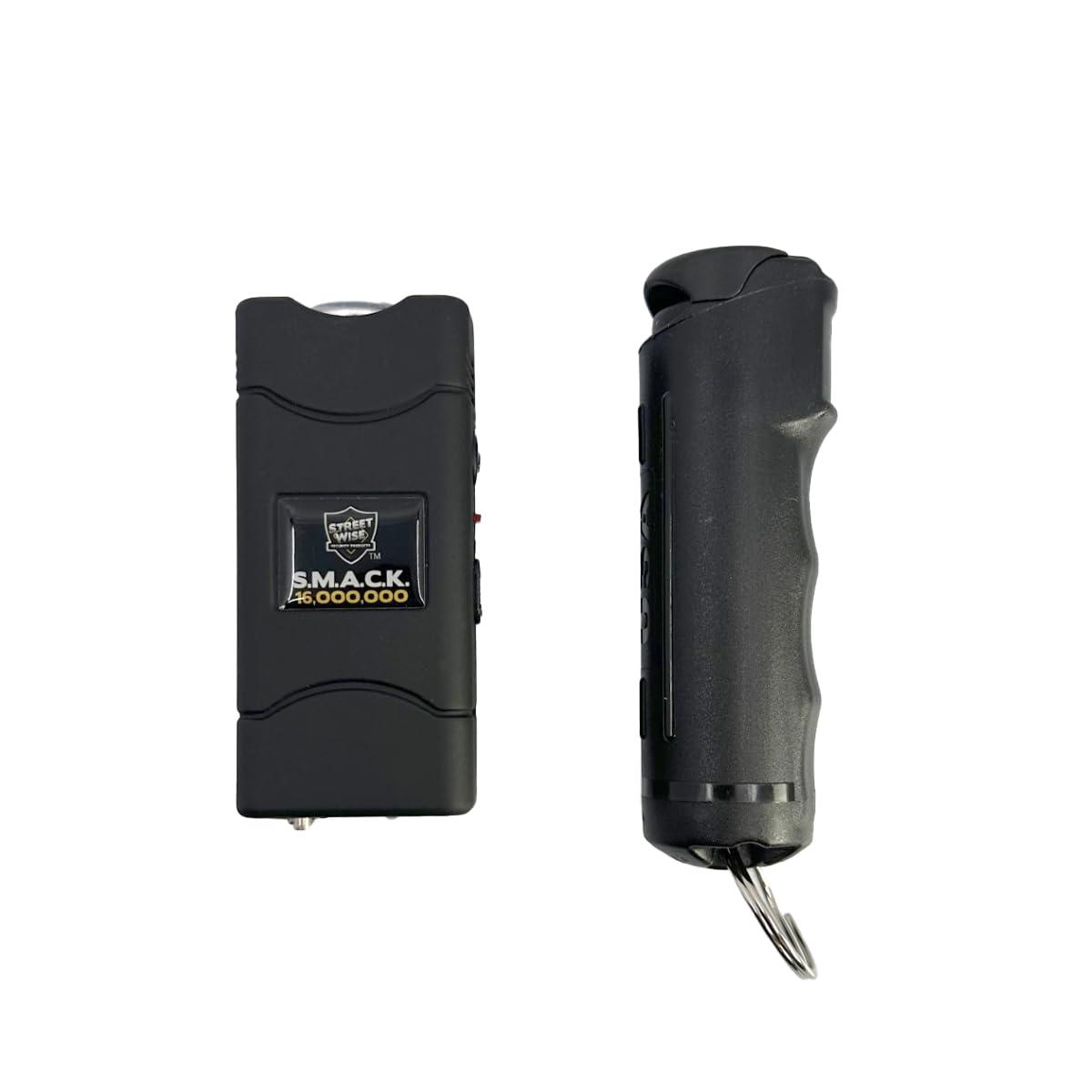 Streetwise Self-Defense Key Chain Combo - Smack Stun Gun & Sticky Pepper Gel, Mini USB Charged with LED Flashlight, Safety Switch, Women's Protection Kit - Image 8