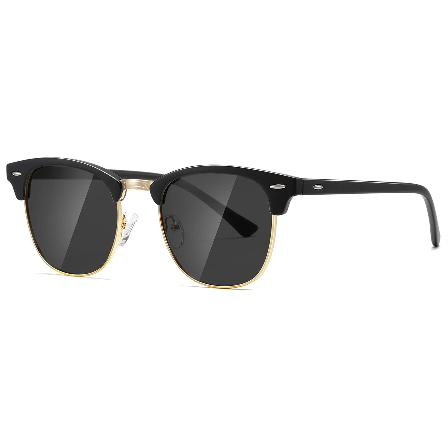 AEVOGUE Polarized Sunglasses For Women And Men Semi Rimless Frame Retro Sun Glasses AE0369