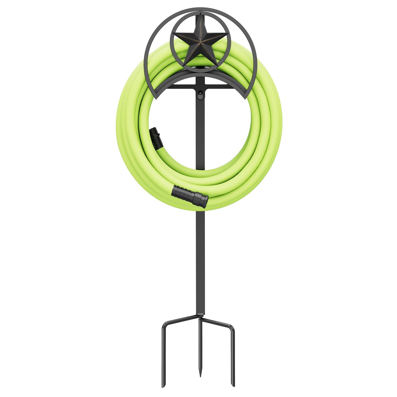 GOFORWILD Garden Hose Holder, Decorative Hose Butler Sturdy Water Hose Rack, Durable Wall Hose Hanger, Hose Reel, Holds 125-Feet of 5/8-Inch Hose, Made of Gauge Steel, 7010 - Image 4