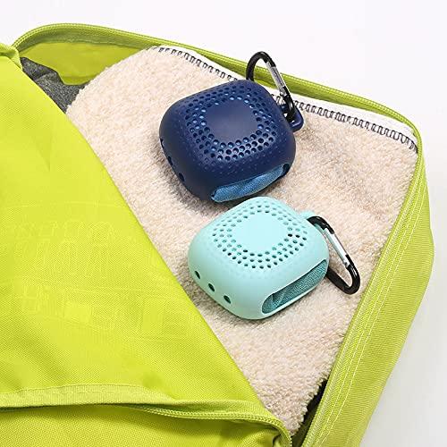 AKOAK Outdoor Travel Quick Drying 40CM Towel with Portable Creative Silicone Box, Microfiber Cold Sports Quick Drying Towel, Gym, Beach, Yoga, Sports Travel (Blue) - Image 5