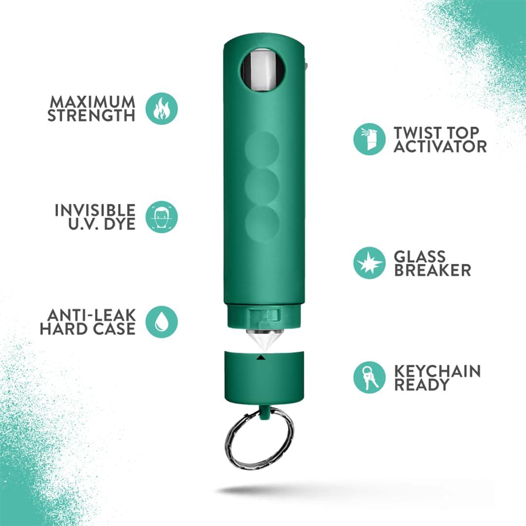 Guard Dog Security Pepper Spray Self Defense Window Breaker Escape Tool, Car Safety Tool, Police Strength Protection, 16 Feet Range, Pepper Spray Keychain for Women and Men - Image 2