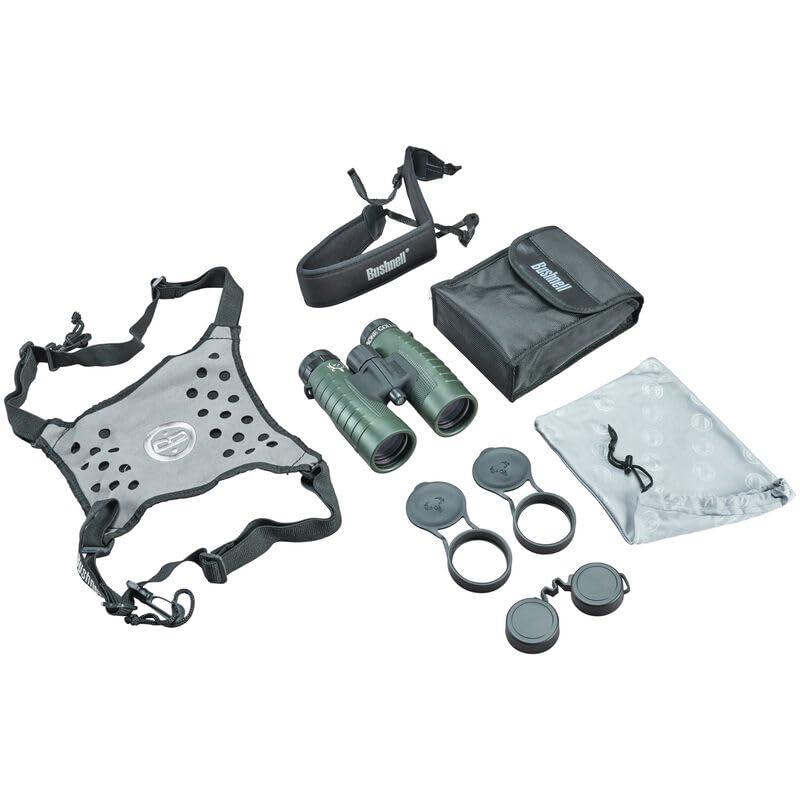 Bushnell Binocular Bundle: Trophy XLT 10x42 Binoculars (Bone Collector Edition) + Deluxe Binocular Harness - Image 2
