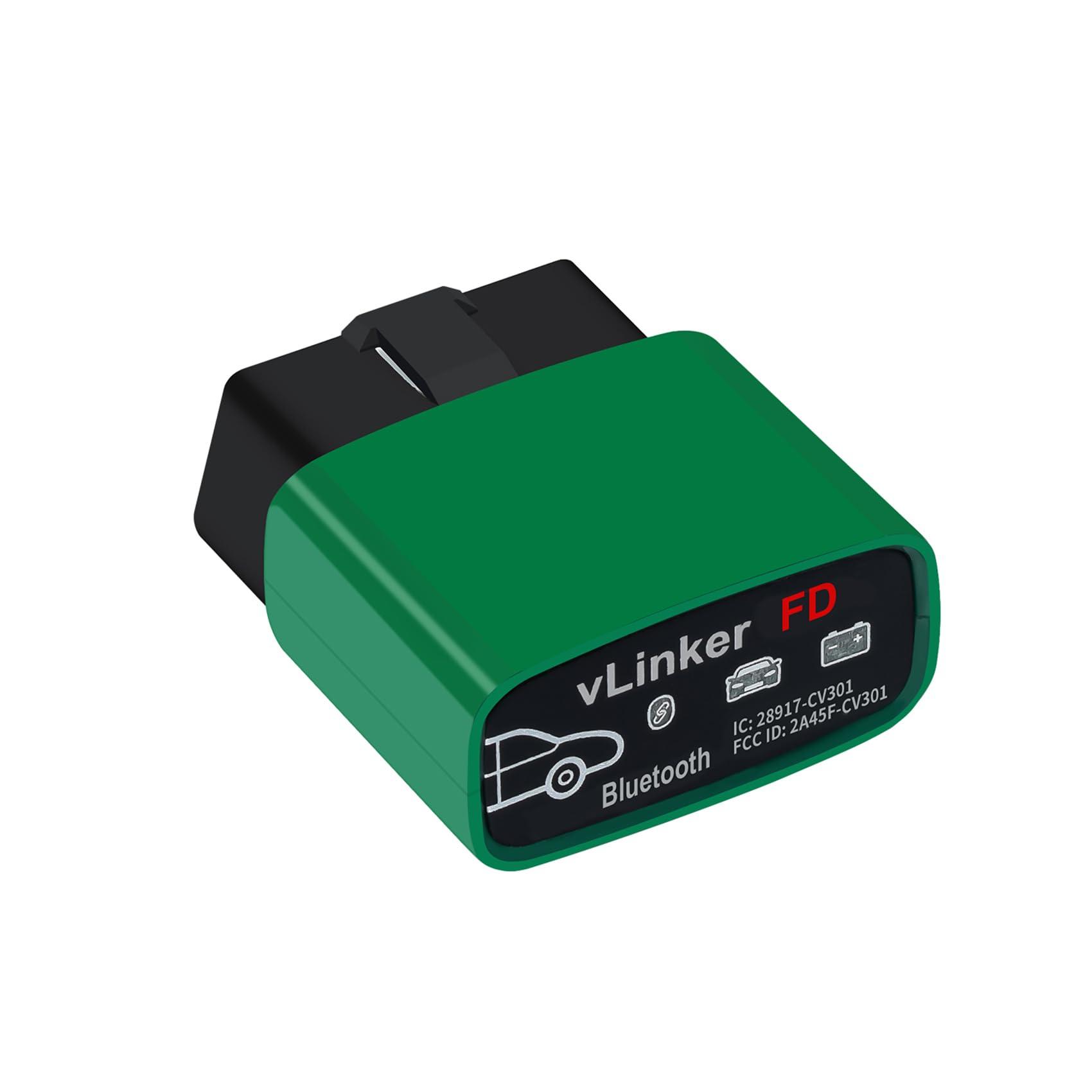 V-gate vLinker FD Bluetooth OBD2 Scanner Diagnostic Tool, Car Code Readers & Scan Tools for Android & Windows (Not iOS), Wireless OBD2 Adapter Auto All System Diagnostic to Check Engine Light