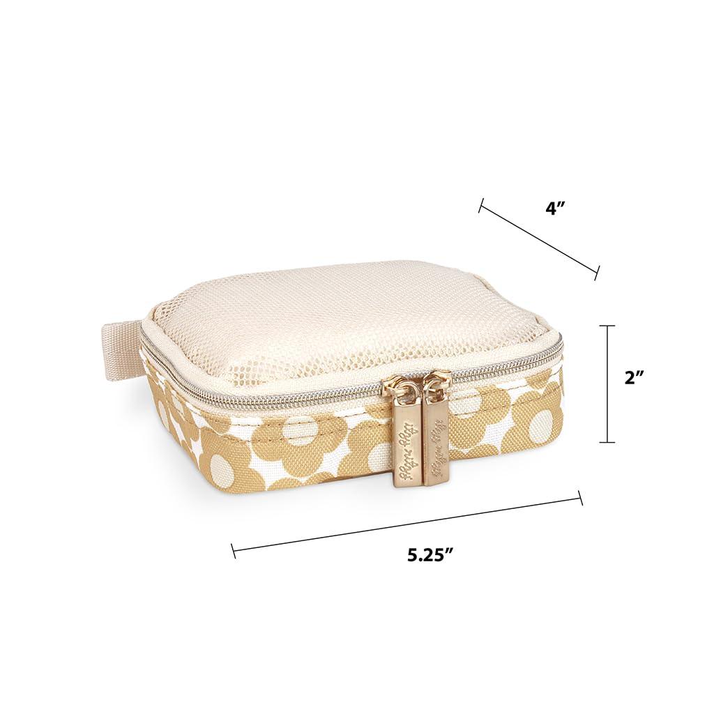 Itzy Ritzy Packing Cubes for Travel – Set of 3 Packing Cubes or Travel Organizers; Each Travel Cube Features a Mesh Top, Double Zippers and a Fabric Handle (Milk & Honey) - Image 4