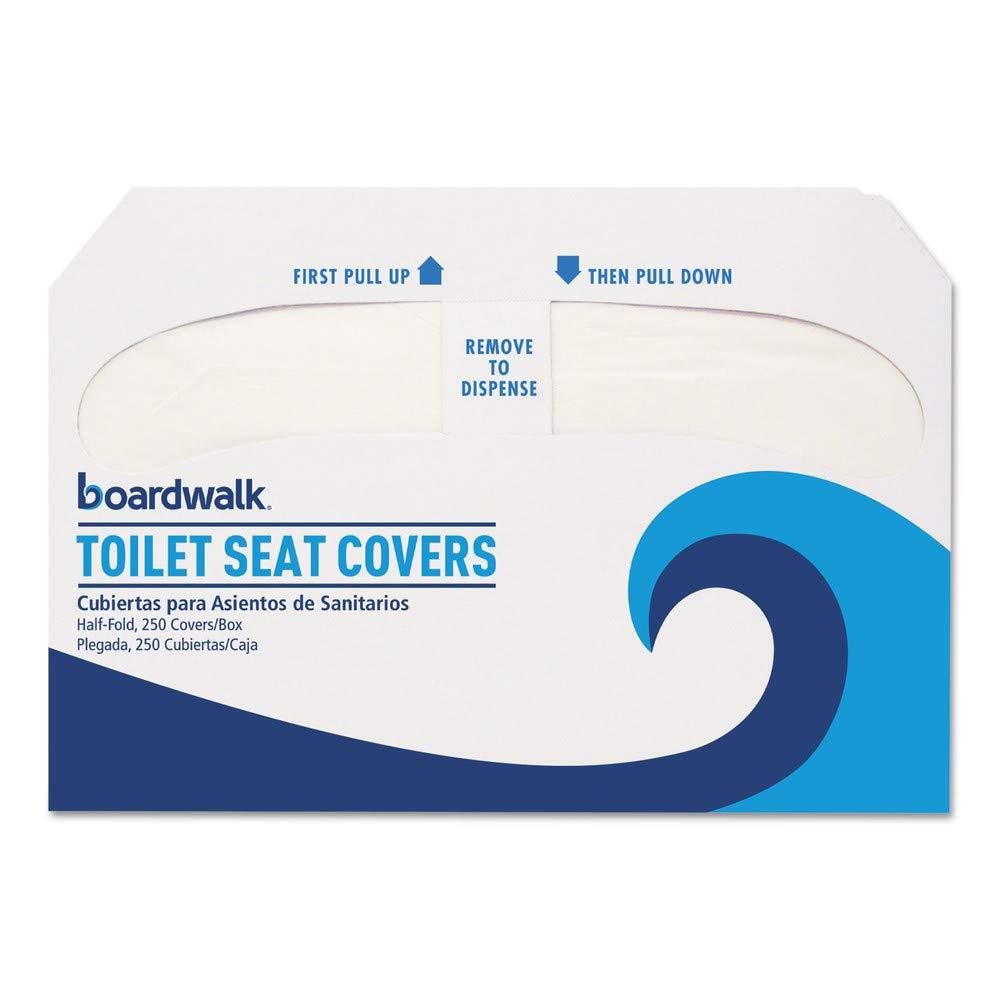 Boardwalk K5000 Premium Half-Fold Toilet Seat Covers, 250 Covers/Sleeve, 20 Sleeves/Carton