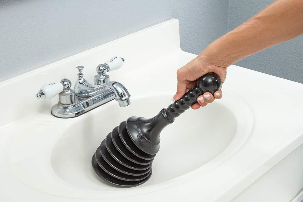 Master Plunger MPS4 Sink & Drain Plunger for Kitchen Sinks, Bathroom Sinks, Showers, and Bathtubs. Small and Strong Design with Large Bellows Commercial & Residential Use, Black - Image 4