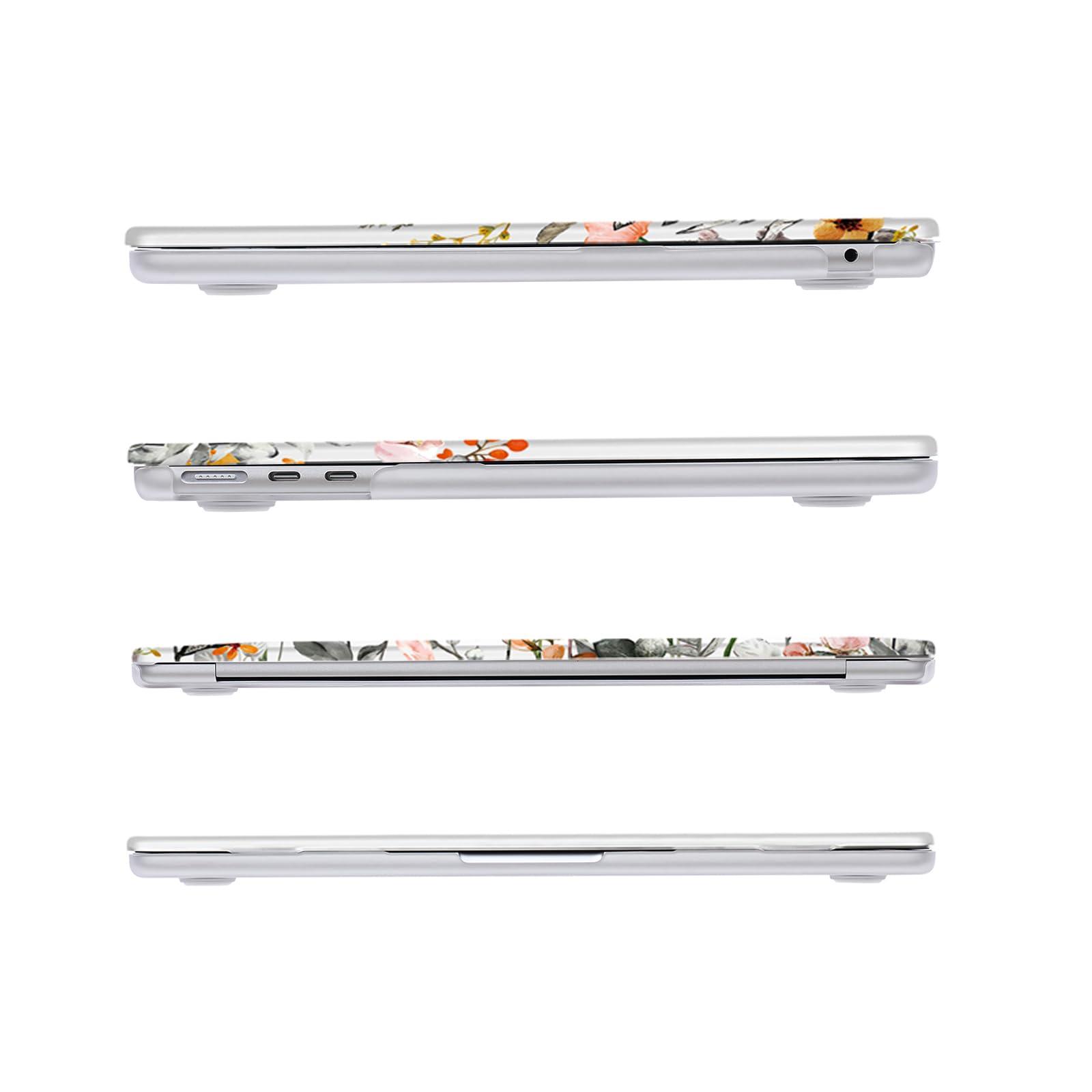 MOSISO Compatible with MacBook Air 13 inch Case 2025-2022 M4 A3240 M3 A3113 M2 A2681, Plastic Garden Flowers Hard Shell&Keyboard Cover&Screen Film Compatible with MacBook Air 13.6 inch, Transparent - Image 5