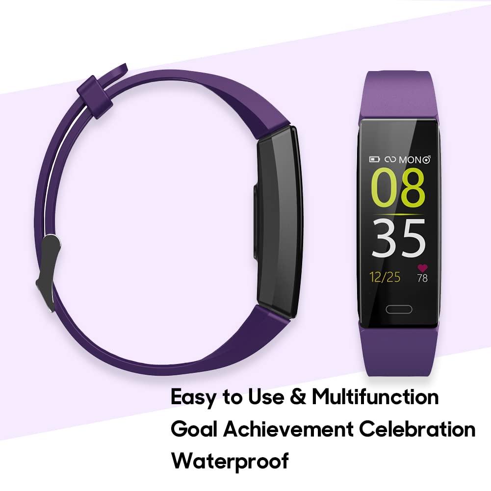 ZURURU Fitness Tracker with Blood Pressure Heart Rate Sleep Health Monitor for Men and Women, Upgraded Waterproof Activity Tracker Watch, Step Calorie Counter Pedometer Purple - Image 3