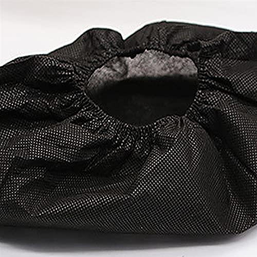 XIAOWEI Black Shoe Covers - 100 Pack (50 Pairs) Disposable Boot and Booties | One Size Fits Most Durable 35 GSM Non Woven Material (Black) - Image 6