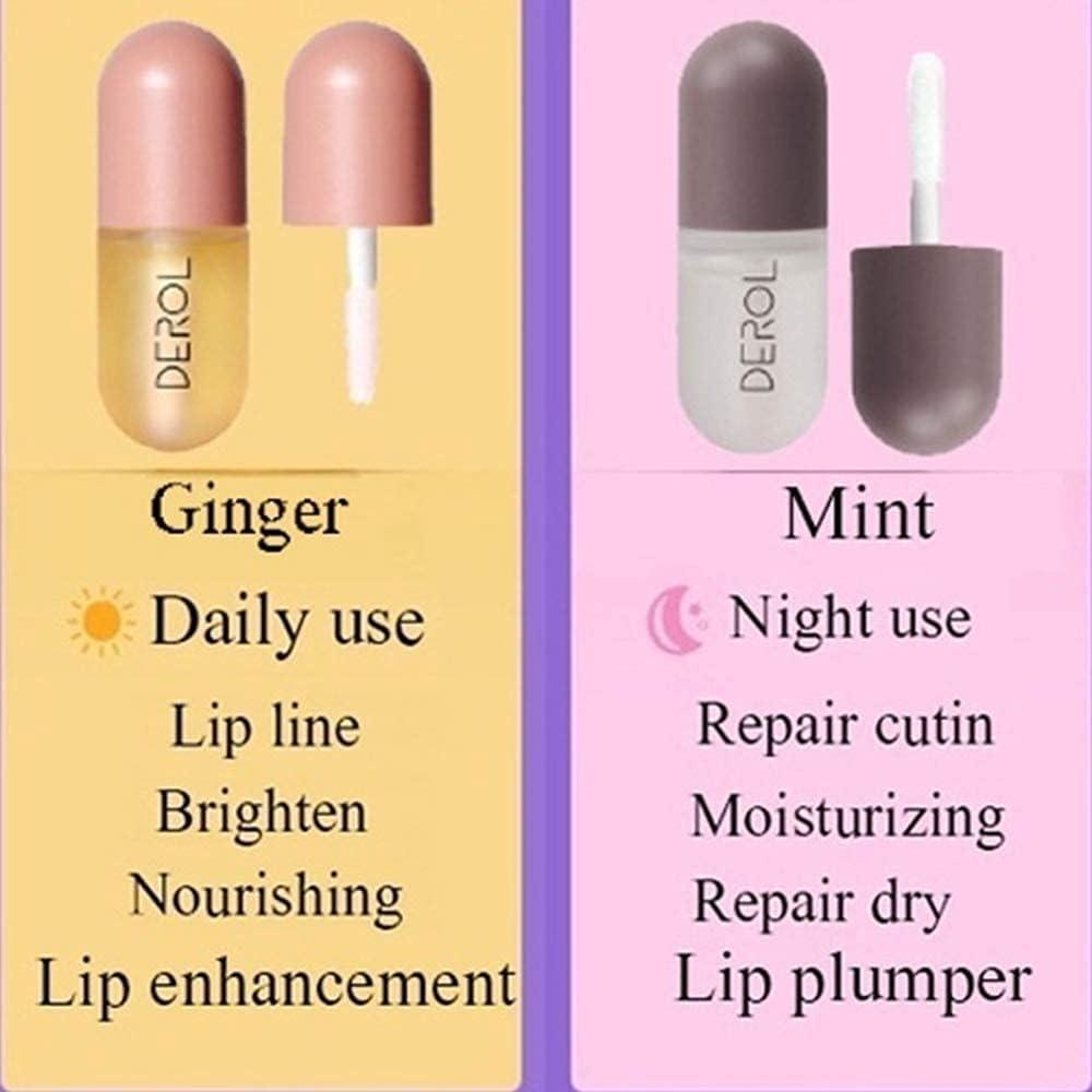 DEROL Lip Plumper by Vafee, Natural Lip Plumper and Lip Care Serum, Lip Enhancer for Fuller, Lip Mask, Beautiful Fuller, Hydrating & Reduce Fine Lines 5.5ML (Day& Night) - Image 6