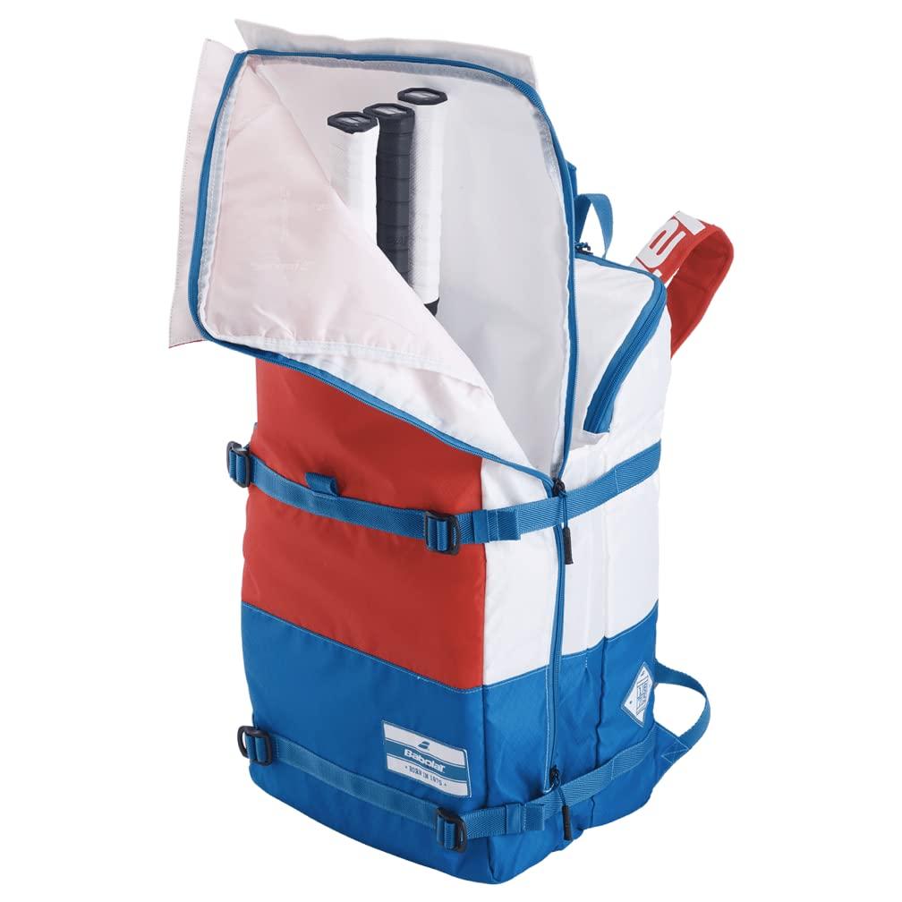 Babolat EVO 3 + 3 Tennis Backpack (White/Blue/Red) - Image 4