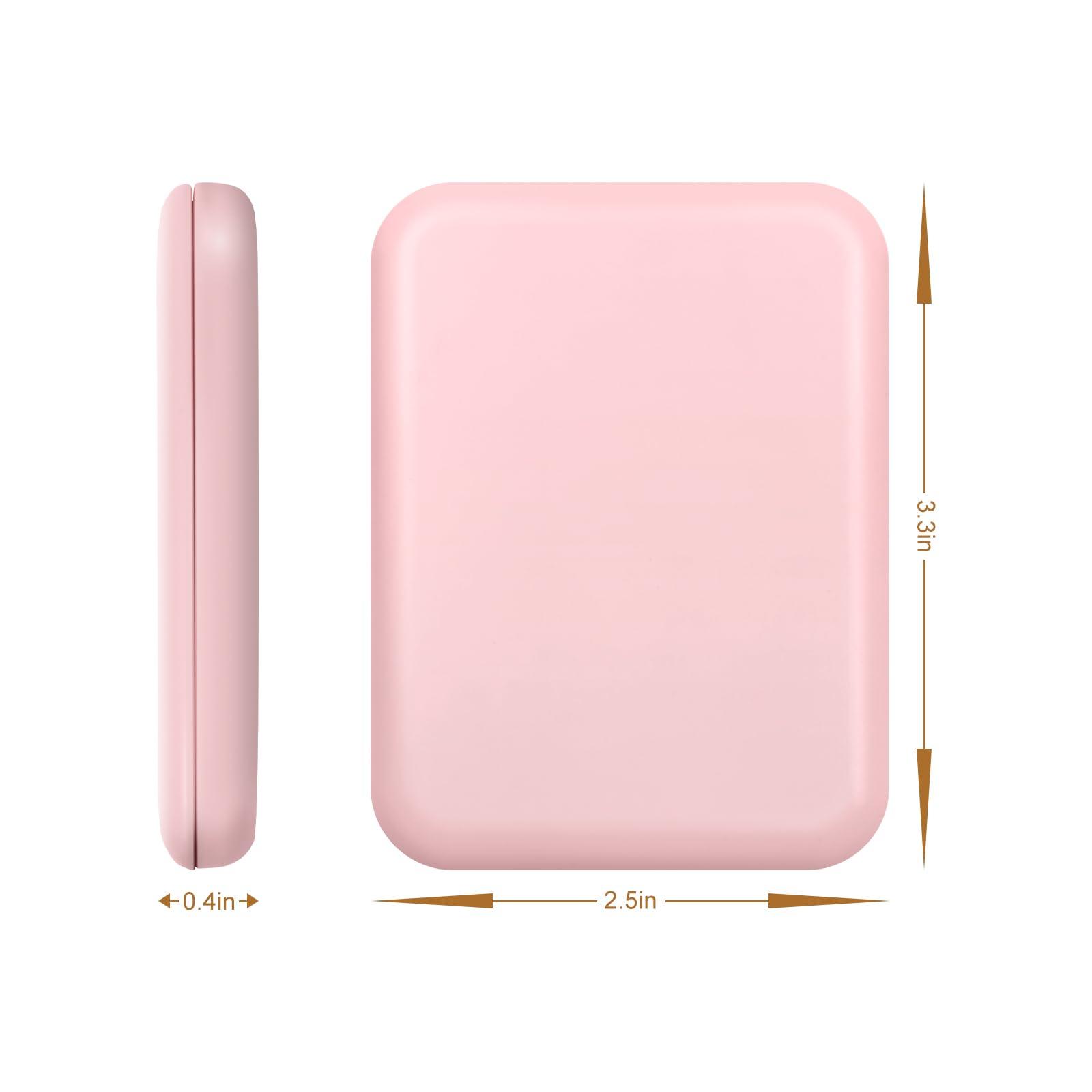 Kakuje Compact Mirror, 1X/3X Magnification LED Pocket Mirror with Nternal BIattery, Mini Mirror for Purse, Pocket,Travel and Present (Pink) - Image 2
