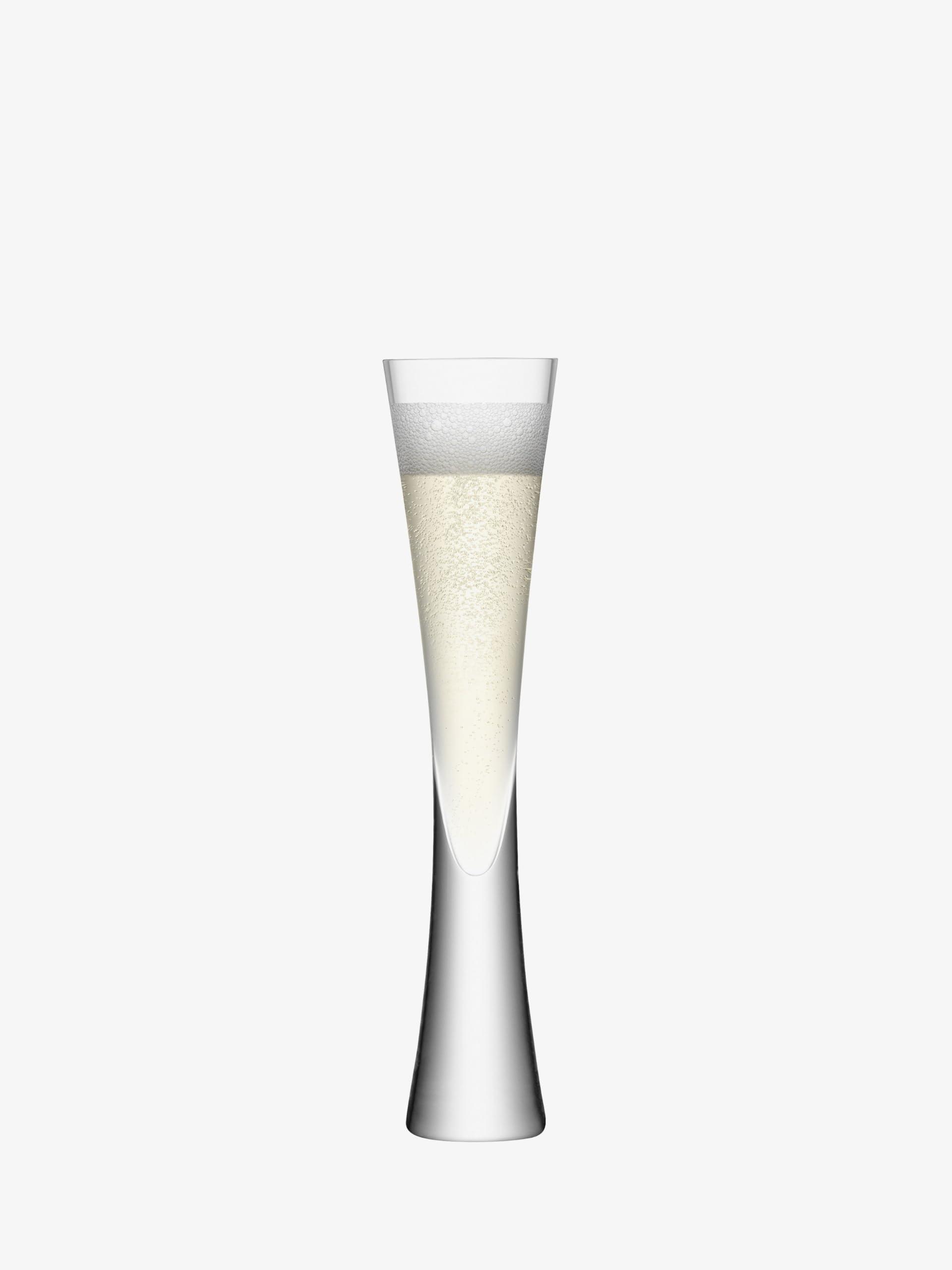 LSA International Moya Champagne Serving Ice Bucket and Flutes 6 oz, Set of 7, Luxury Elegant Curved Mouth Blown Glassware - Image 4