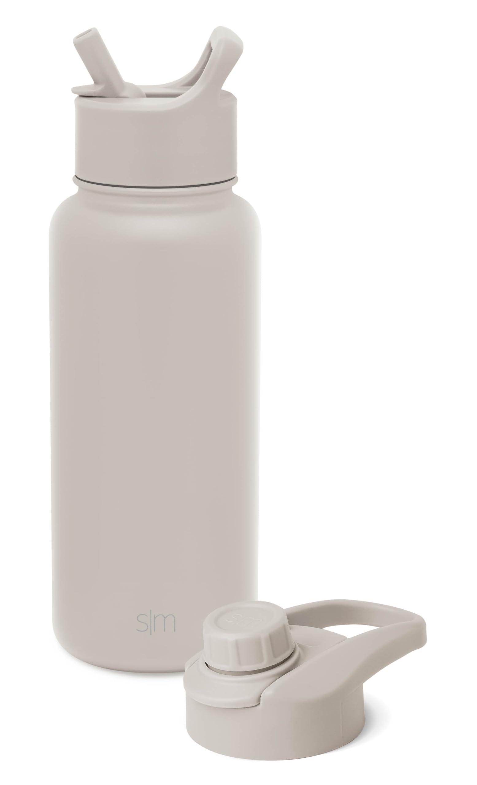 Simple Modern Water Bottle with Straw and Chug Lid Vacuum Insulated Stainless Steel Metal Thermos Bottles | Reusable Leak Proof BPA-Free Flask for Sports | Summit Collection | 32oz, Almond Birch