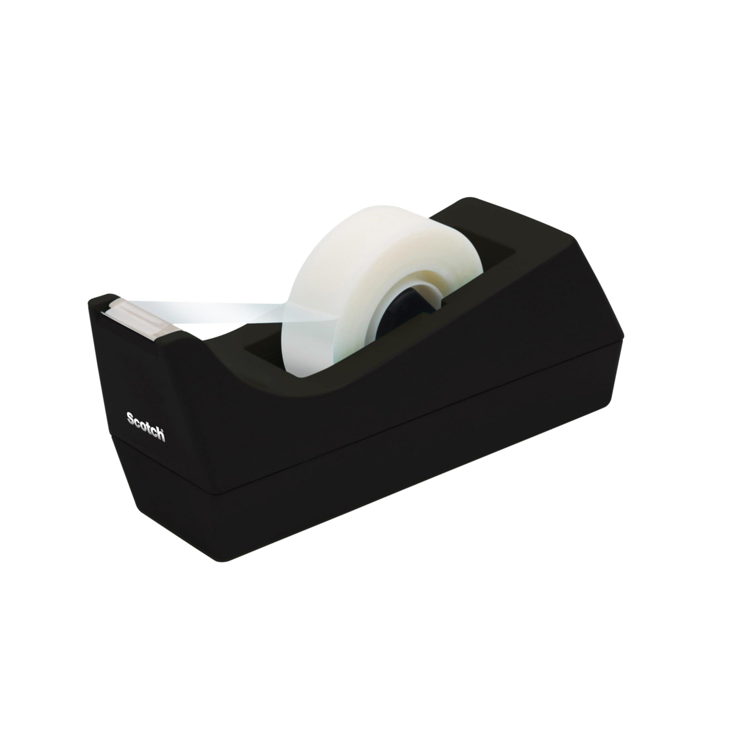 Scotch Classic Desktop Tape Dispenser, Black, 1-inch Core, Made from 100% Recycled Plastic, 1 Dispenser - Image 11