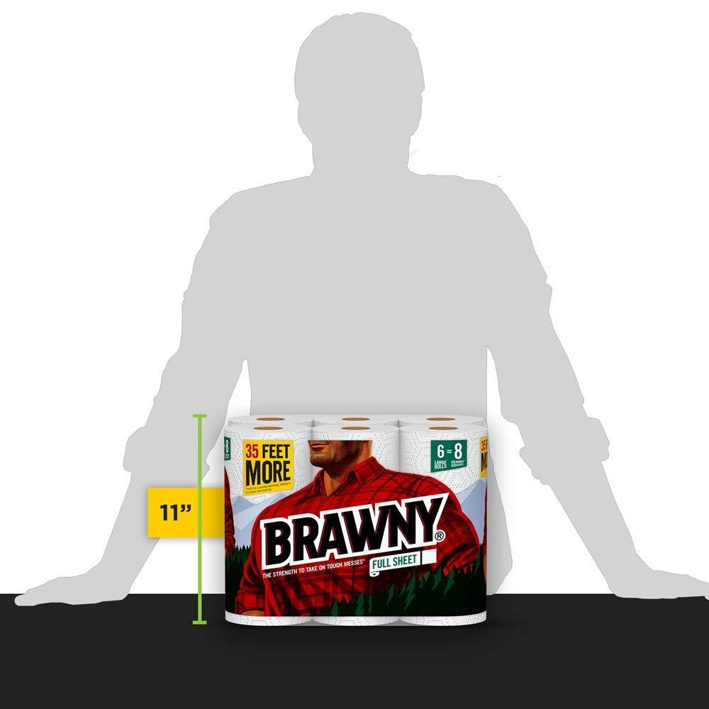 Brawny Paper Towels, 6 Large Rolls, Full Sheet, 6 = 8 Regular Rolls - Image 10