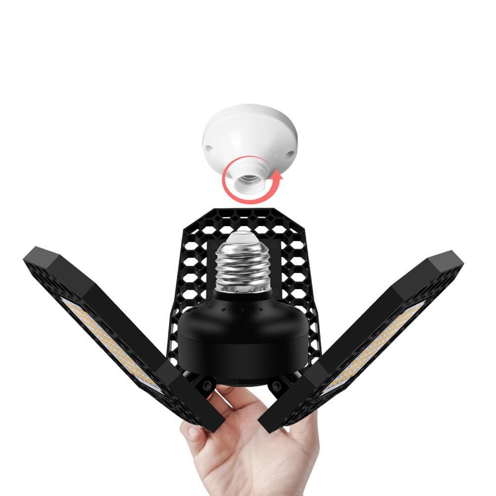 Angoily Motion Sensor Garage Light LED Ceiling Light, 1 Pack Outdoor Motion Light LED Work Lights LED Spot Lights - Image 2