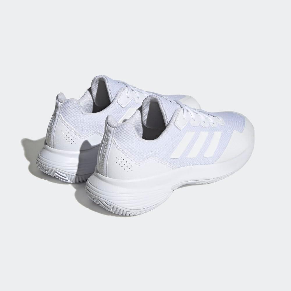 adidas Mens Gamecourt 2 Tennis Sneakers Shoes - White - Image 8
