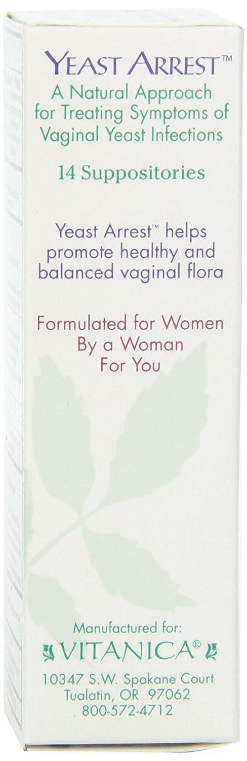 Vitanica Yeast Arrest, Homeopathic Vaginal Suppositories, for Yeast Infection Symptoms, Relieves Burning, Itching & Discharge, with Boric Acid, Tea Tree Oil & Probiotics, Vegan (Pro Logo, 14ct) - Image 3