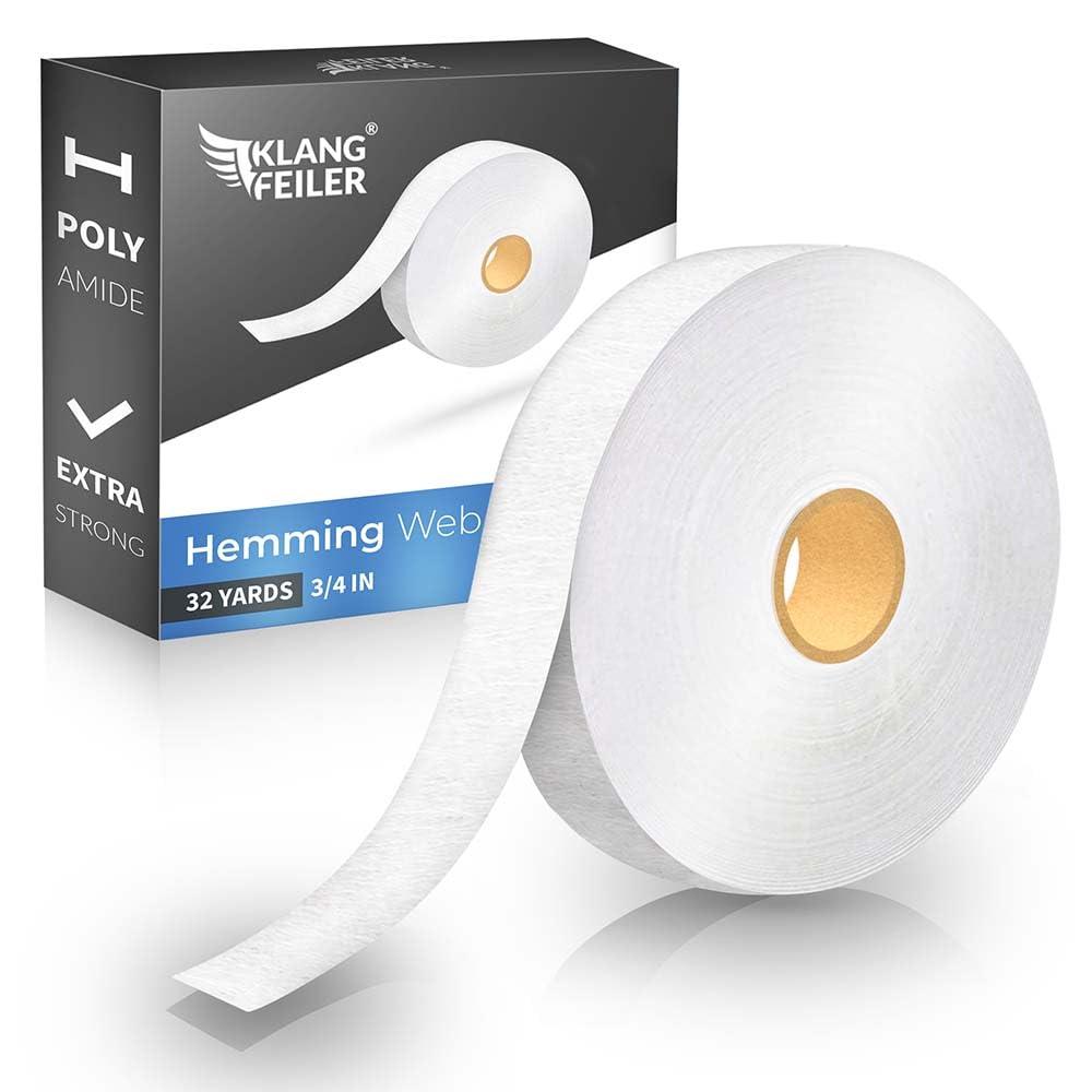 Klangfeiler® Hemming Tape - 3/4 INCH x 32 Yards - Extra Strong - Iron-On Hem Tape Adhesive