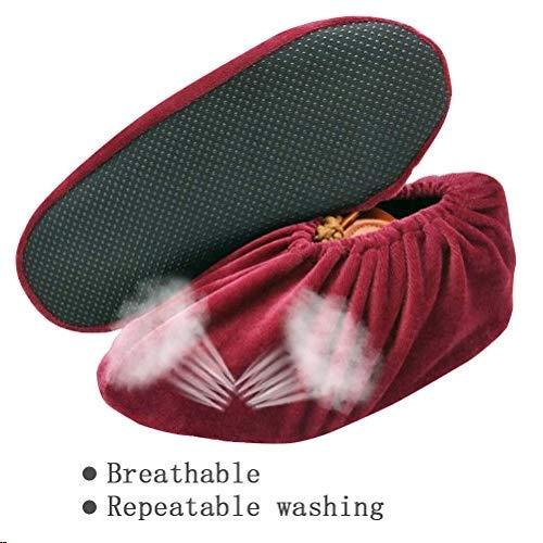 FOCCTS 5 Pairs Reusable Non Slip Shoe Covers, Washable and Reusable Shoe and Boot Covers for Indoors and Households, Dust-Free, Keep The Floor Clean(5 Colors) - Image 6