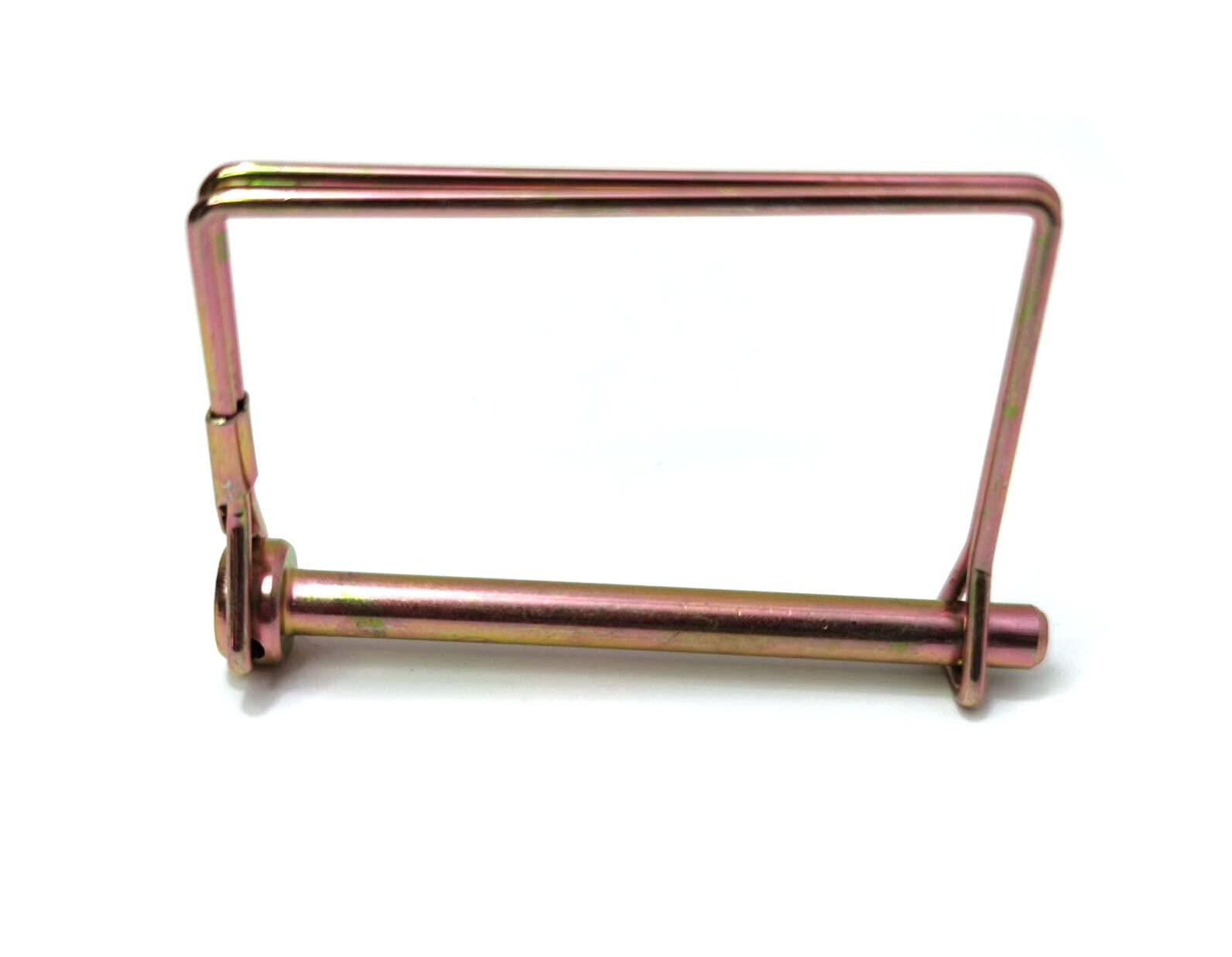10 Pieces 1/4 Inch Wire Lock Pin, Trailer Coupler Pin,Hitch pin,Heavy Duty Safety Coupler Pin Shaft Locking Pin for Farm Trailers Wagons Lawn Garden(Square, Gold) - Image 7