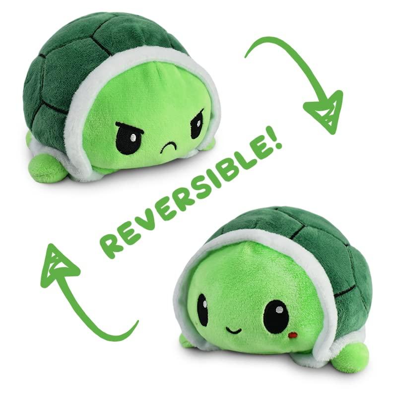 TeeTurtle - The Original Reversible Turtle Plushie - Green - Cute Sensory Fidget Stuffed Animals That Show Your Mood 4 inch - Image 7