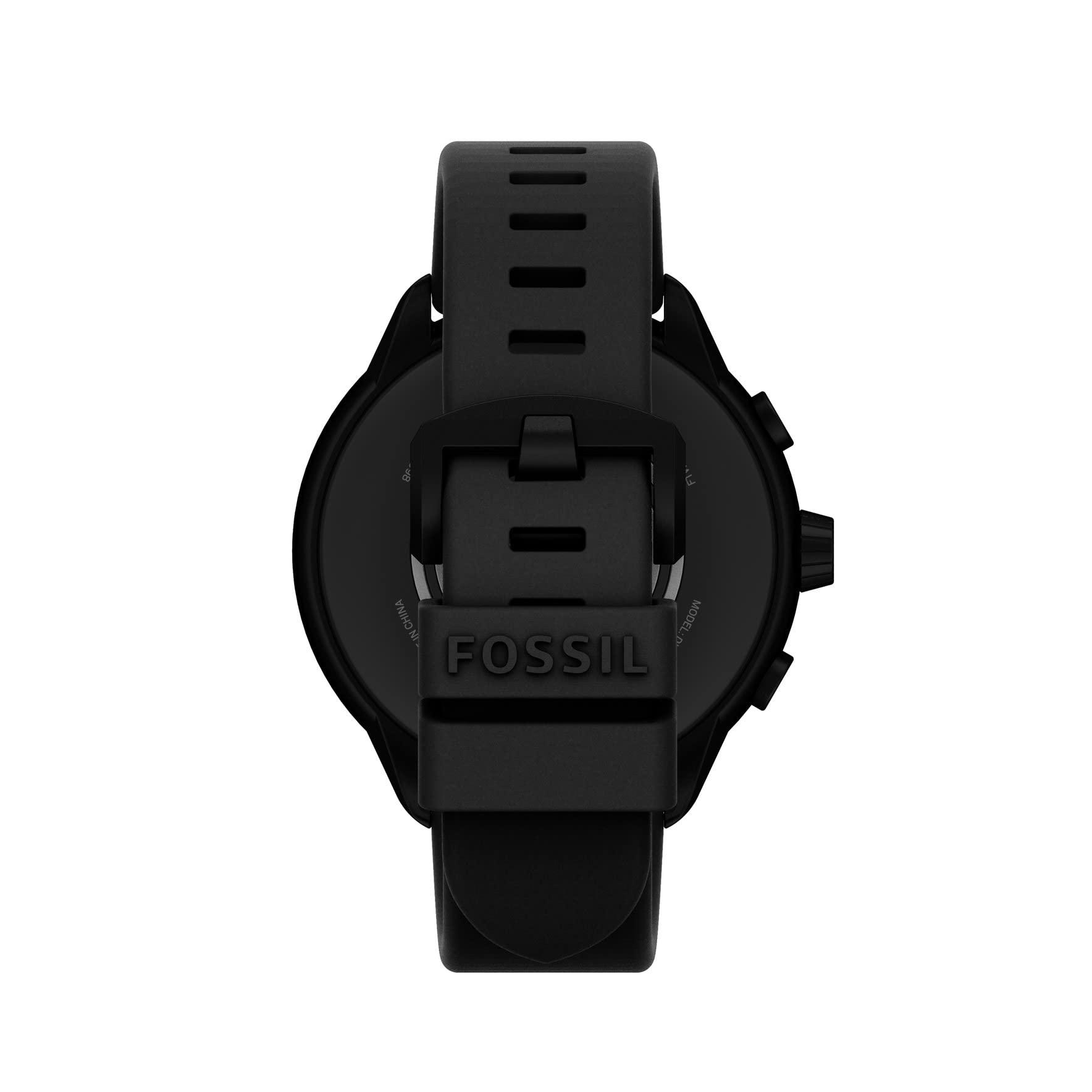 Fossil Men's or Women's Gen 6 Wellness Edition 44mm Touchscreen Silicone Smart Watch, Color: Black (Model: FTW4069V) - Image 4