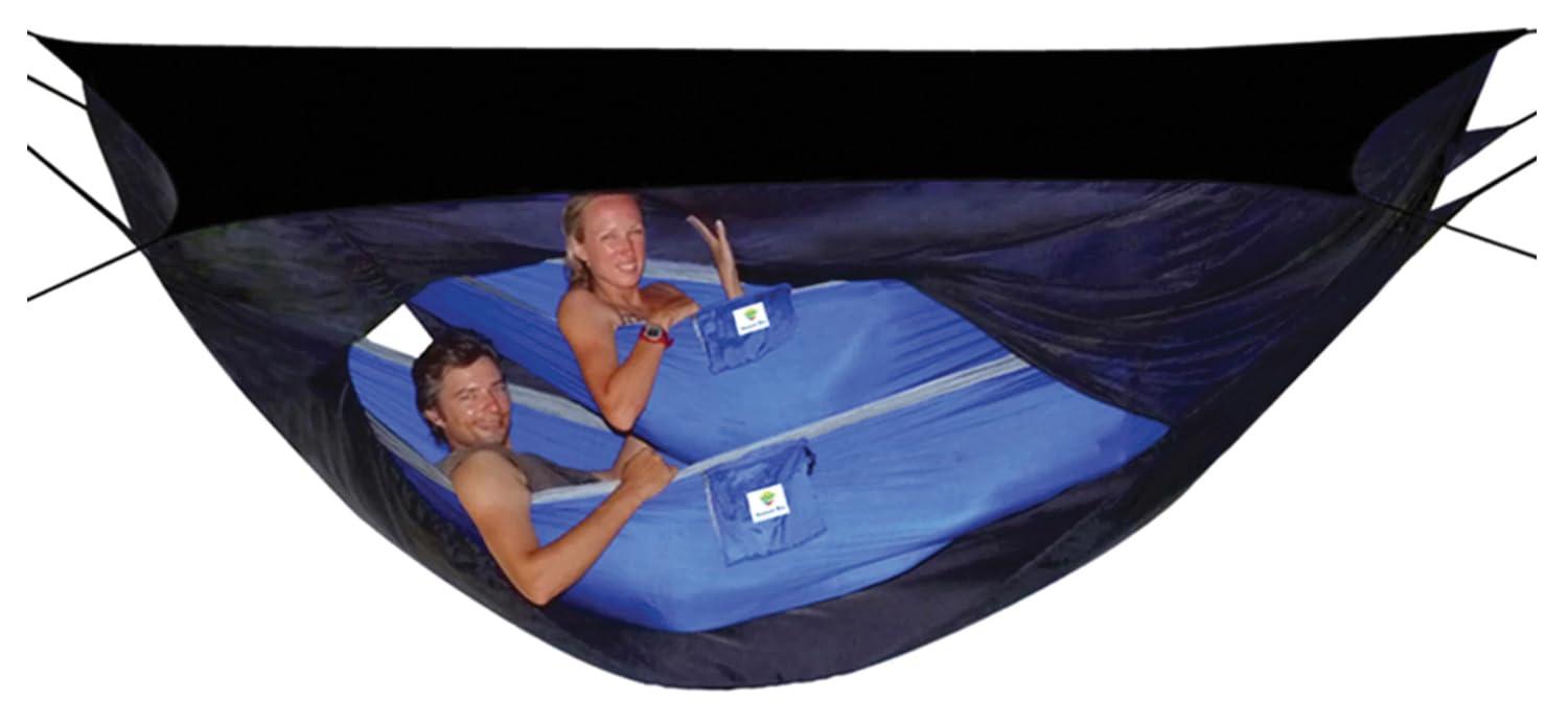 Hammock Bliss Sky Tent 2 - A Revolutionary 2 Person Hammock Tent – Waterproof and Bug Proof Hanging Tent Provides Spacious and Cozy Shelter for 2 Camping Hammocks – Embrace Hammock Camping Comfort
