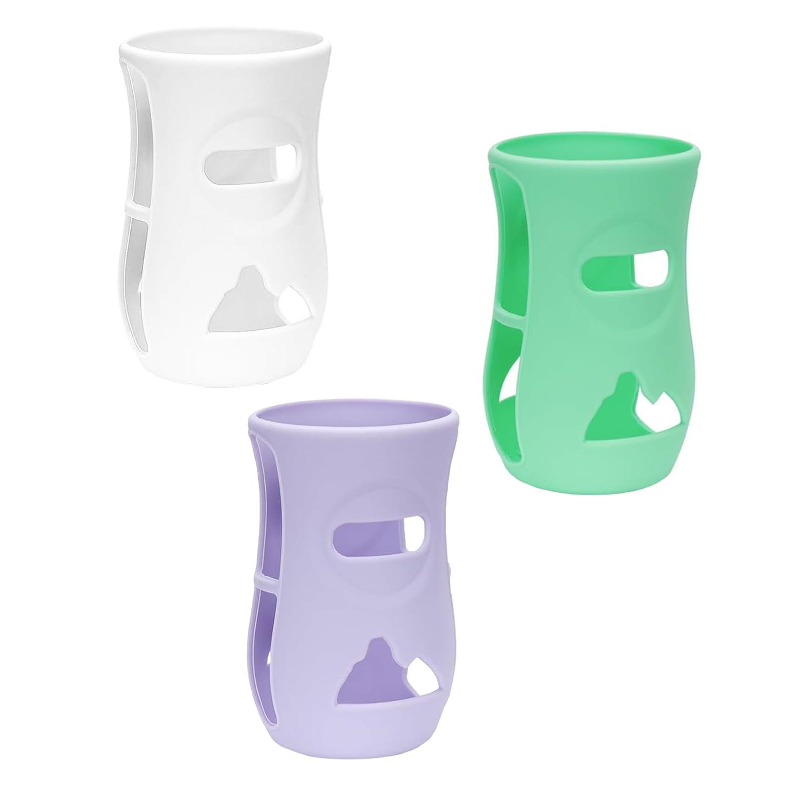 Silicone Sleeve for Philips Avent Natural Glass Baby Bottles 8 oz, Anti Breakage Cover Sleeves, Pack of 3