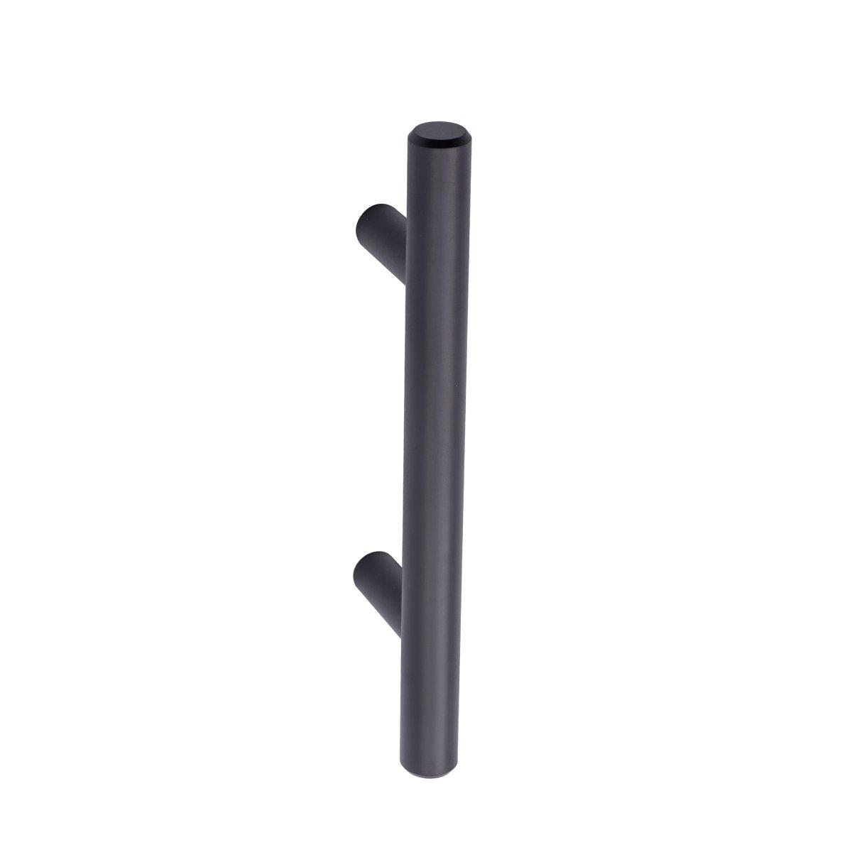 Amazon Basics Euro Bar Cabinet Handle (1/2-inch Diameter), 5.38 in Length (3 in Hole Center), Flat Black, Pack of 10, AB1500-FB-10 - Image 4