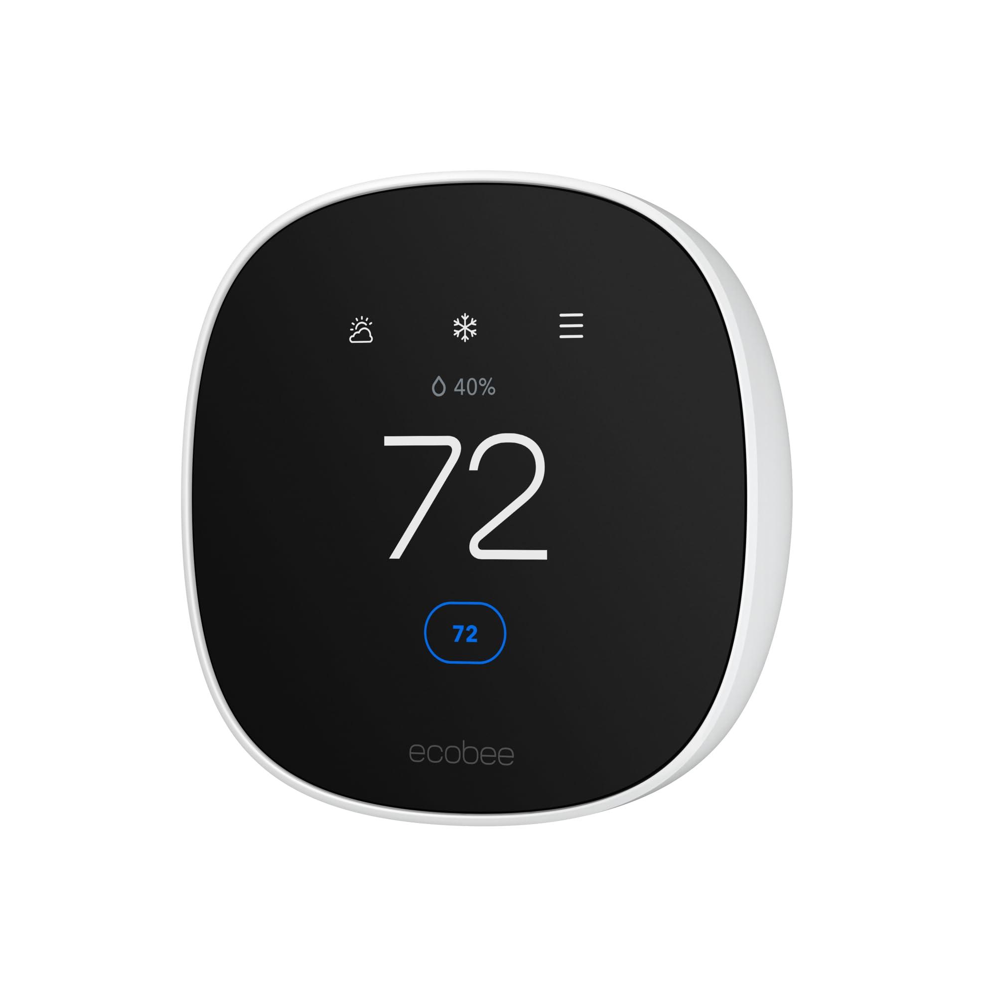 New 2025 ecobee Smart Thermostat Essential - Energy Star Certified programmable Wi-Fi Thermostat - Works with Siri, Alexa, and Google Assistant